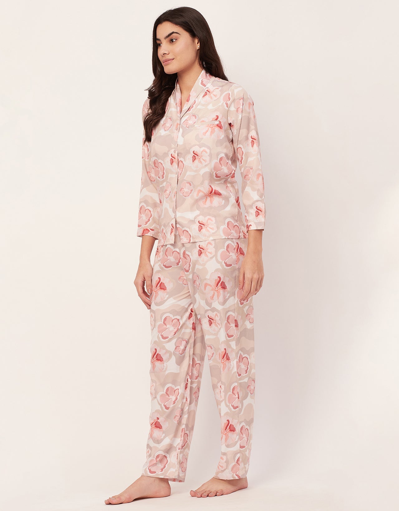 Printed Pajama Shirt Set