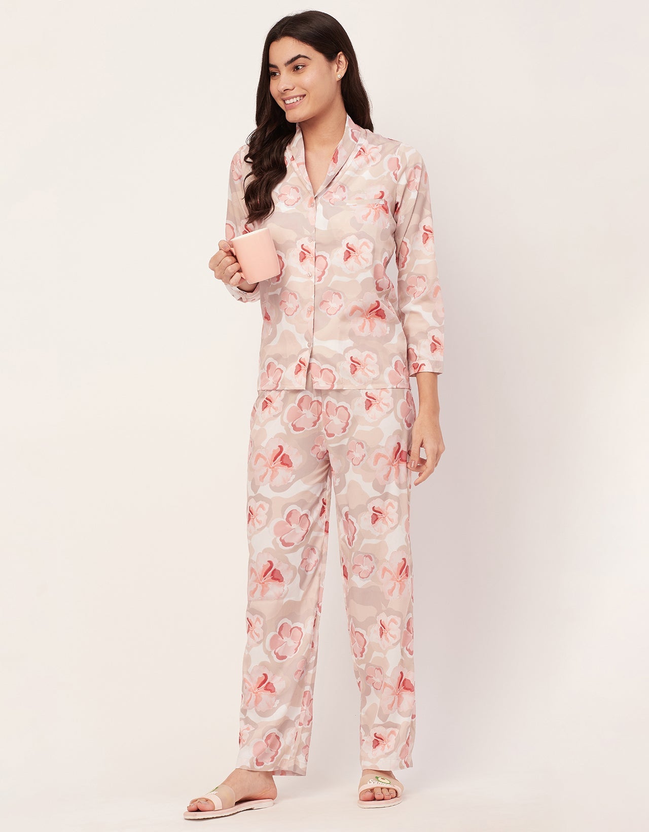 Printed Pajama Shirt Set