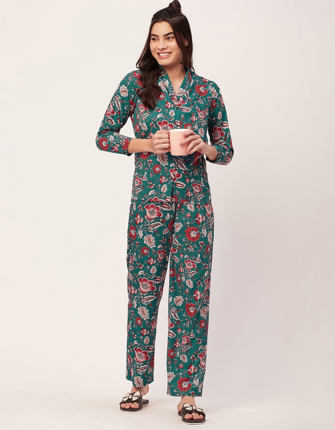 Printed Pajama Shirt Set