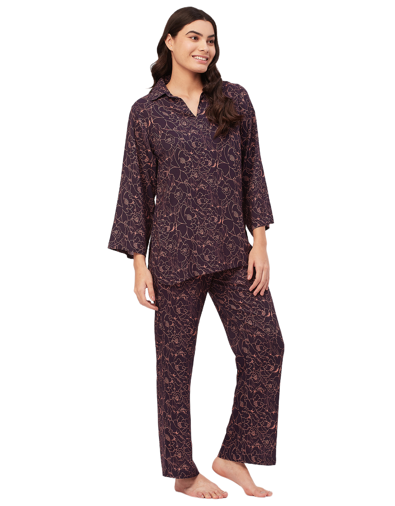 Night Suit, Printed Rayon