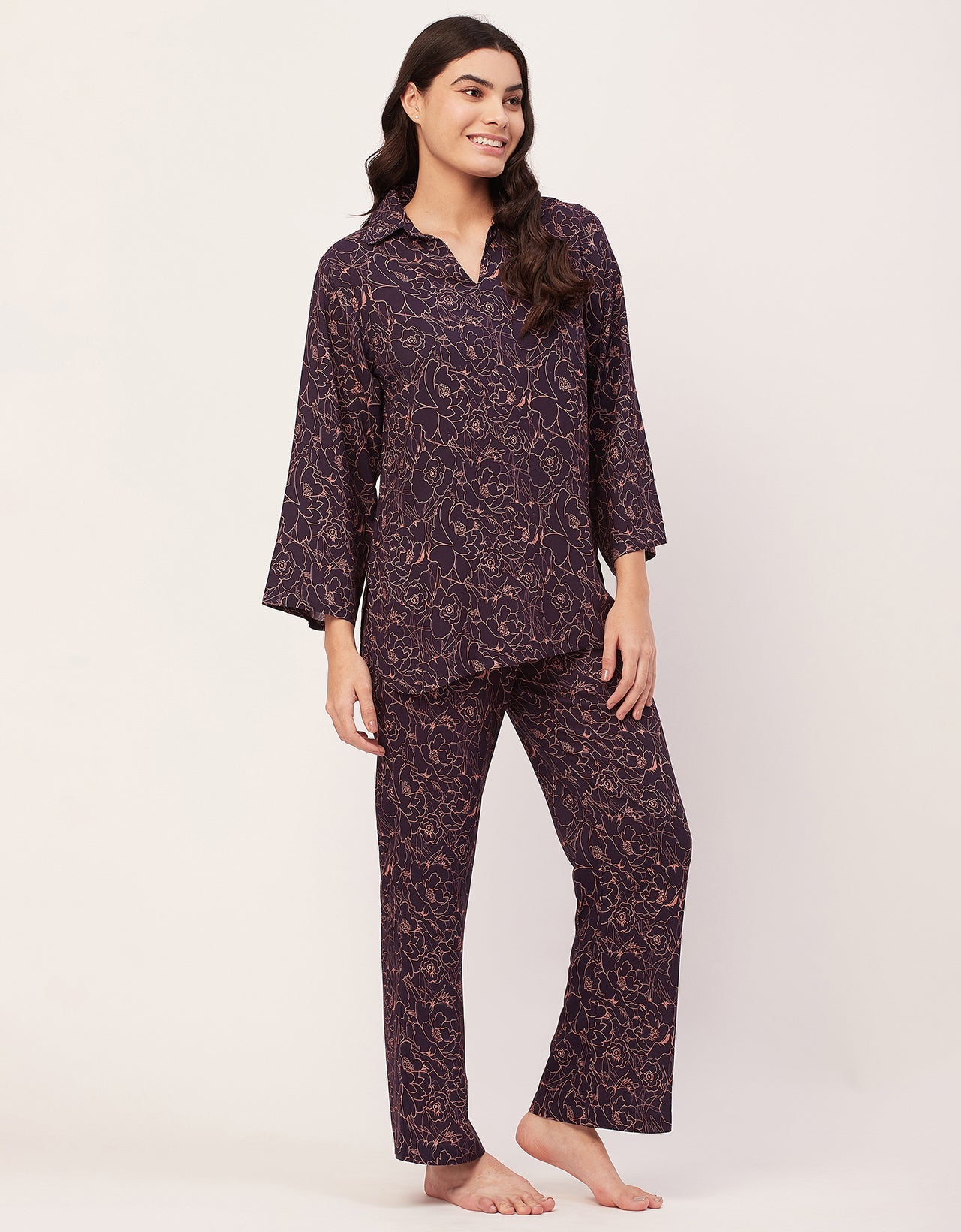 Night Suit, Printed Rayon