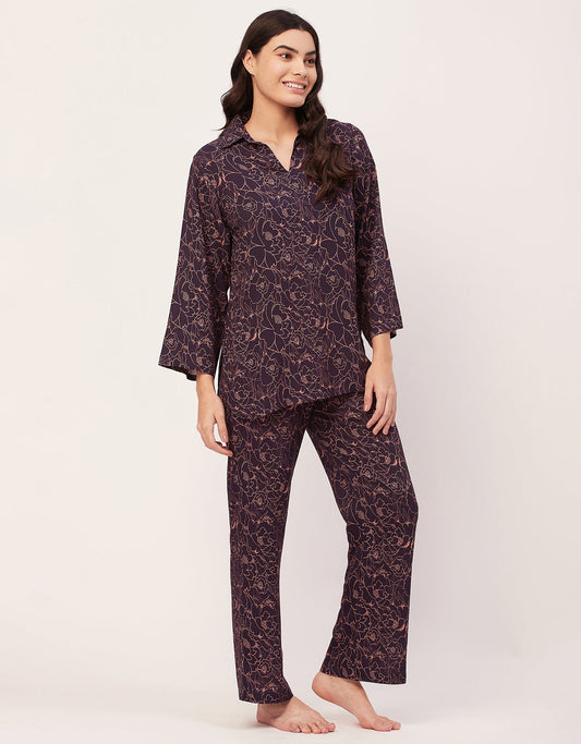 Night Suit, Printed Rayon
