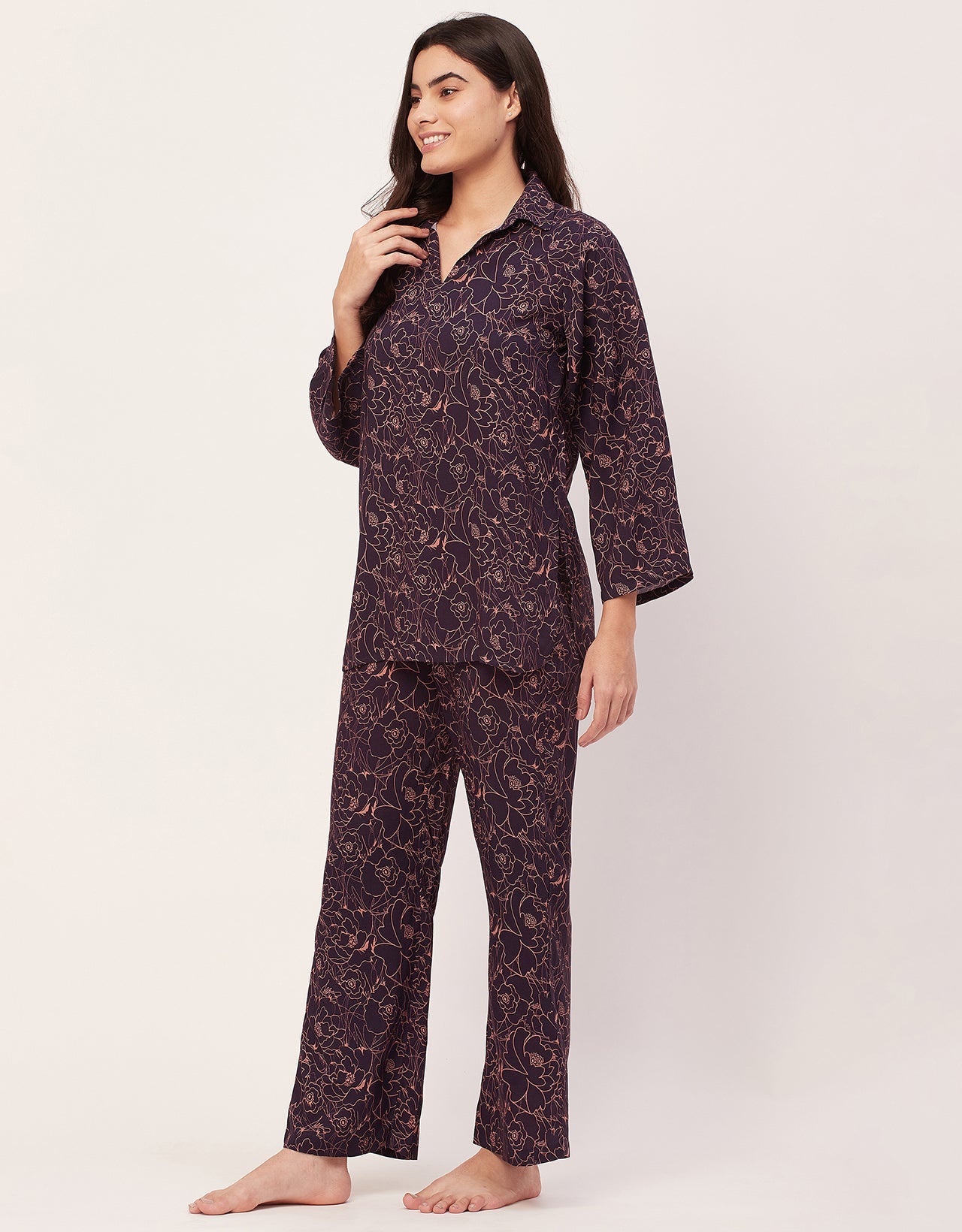 Night Suit, Printed Rayon