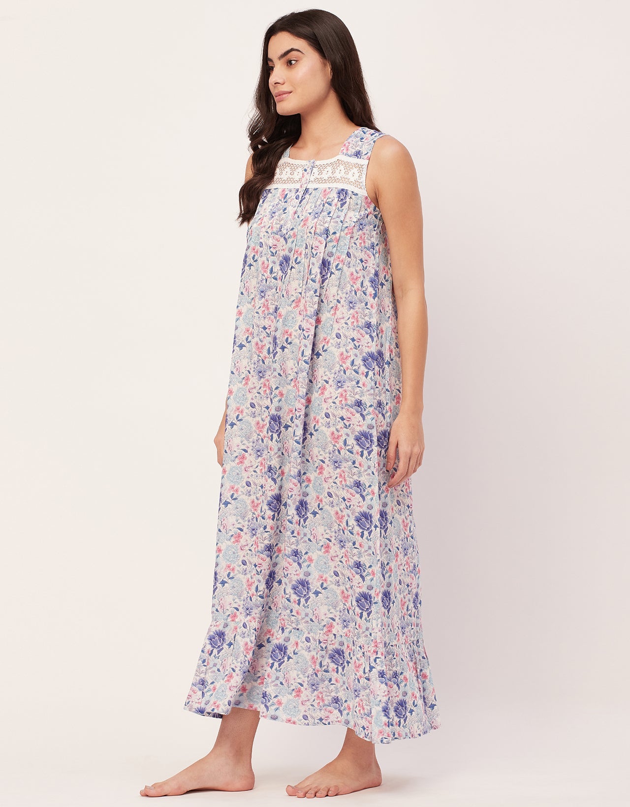 Sleeveless Nightdress, Printed