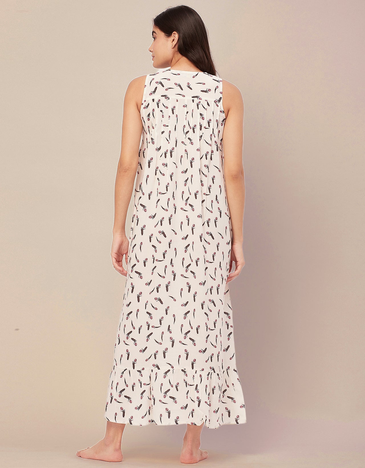 Sleeveless Nightdress, Printed