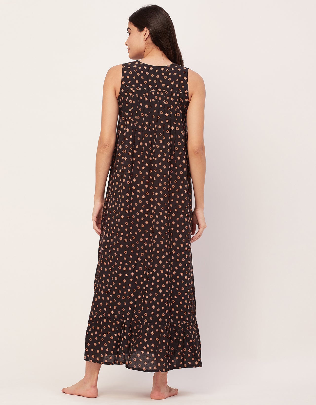Sleeveless Nightdress, Printed