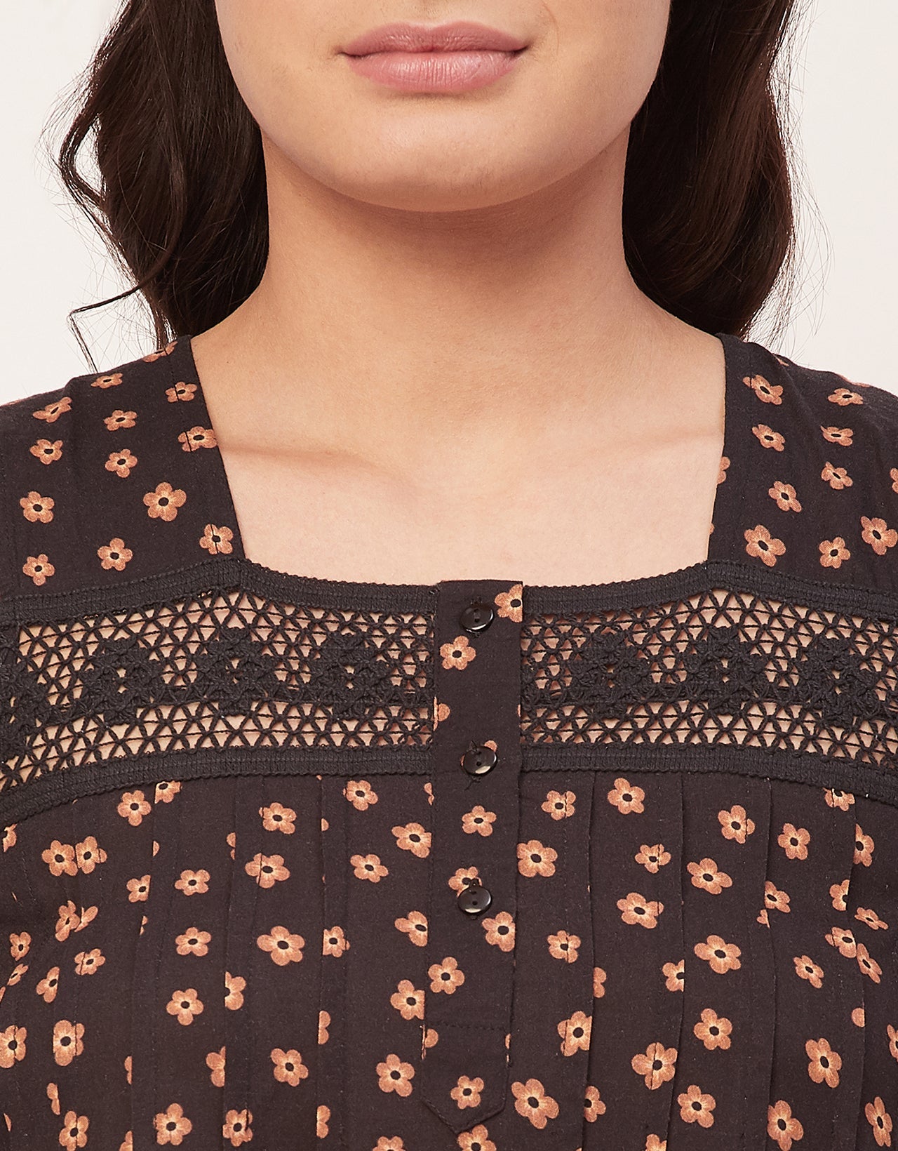 Sleeveless Nightdress, Printed
