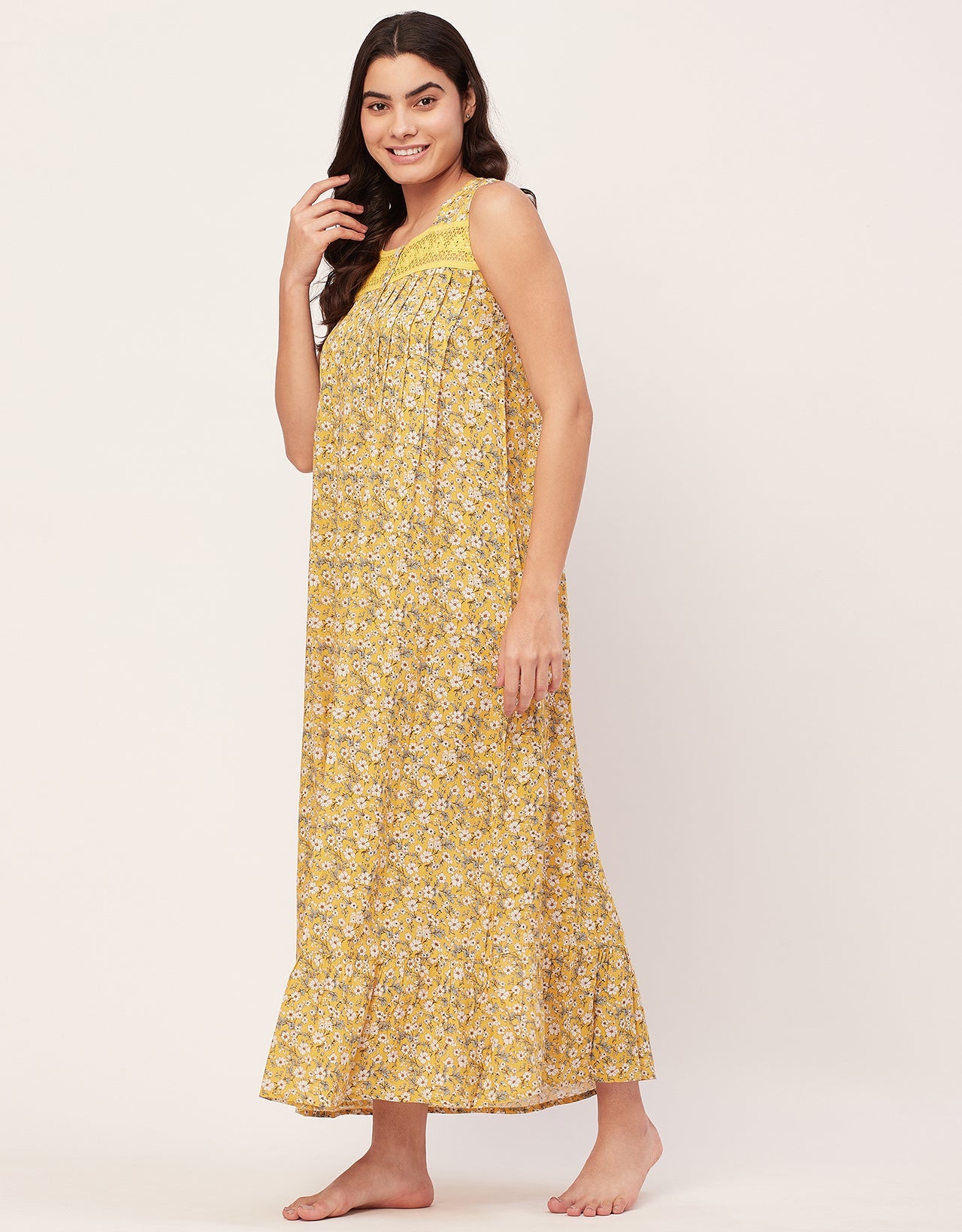 Sleeveless Nightdress, Printed
