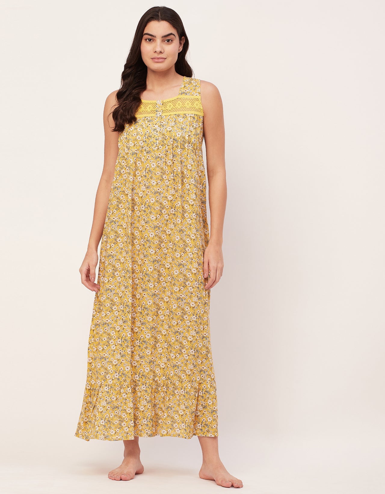 Sleeveless Nightdress, Printed