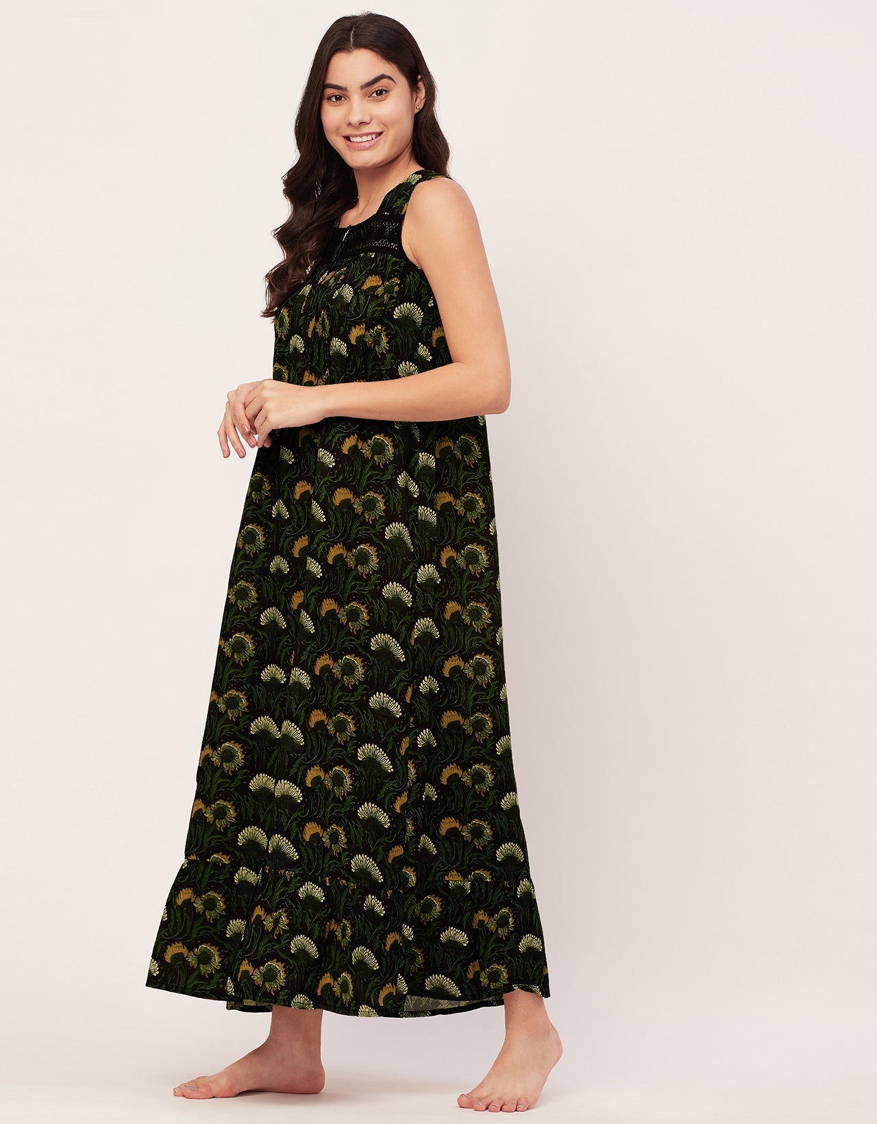 Sleeveless Nightdress, Printed