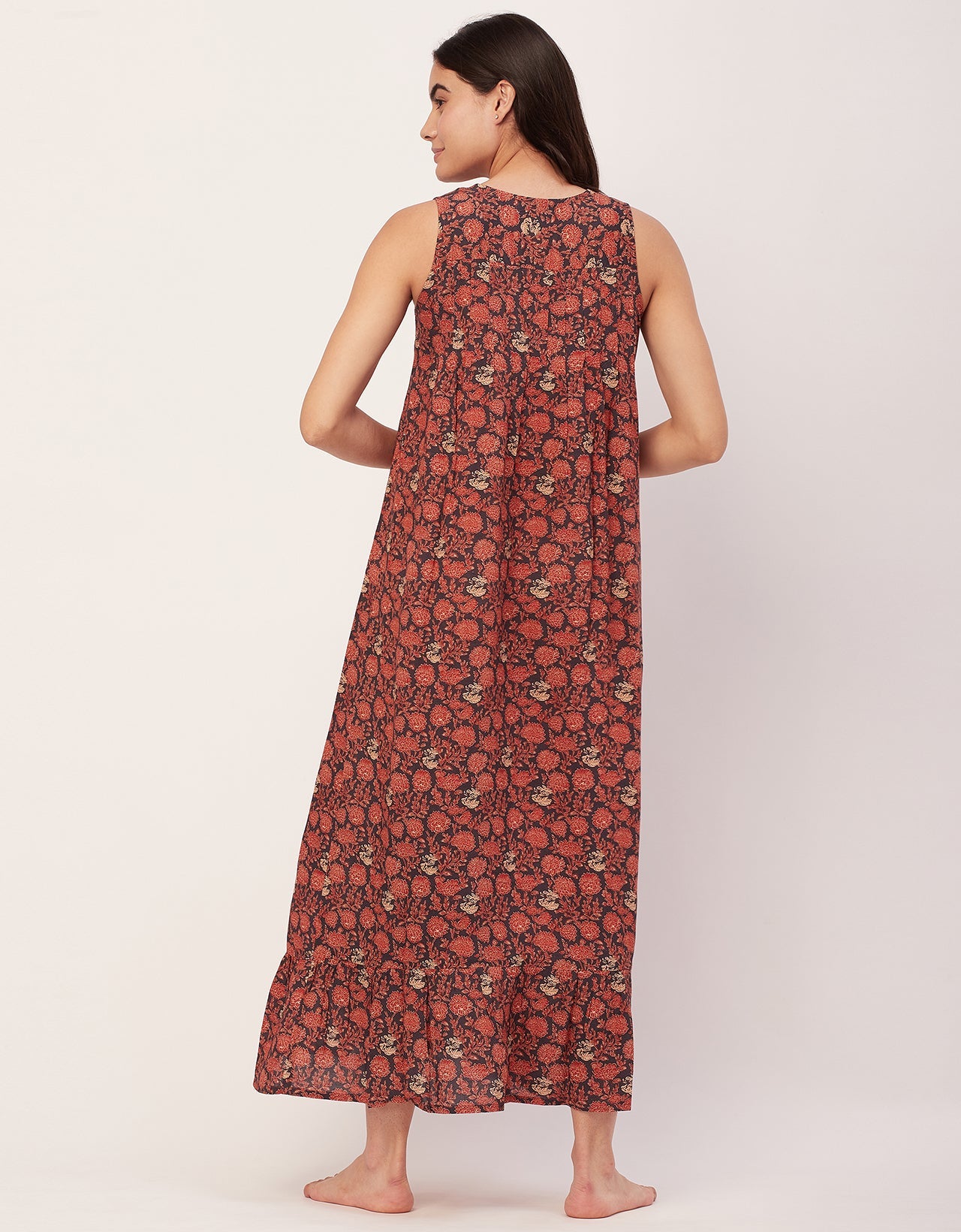 Sleeveless Nightdress, Printed
