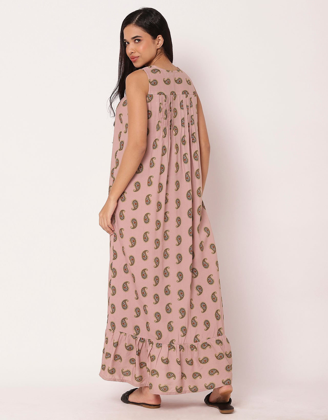 Sleeveless Nightdress, Printed