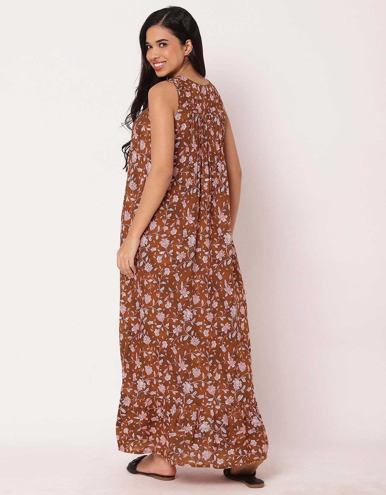 Sleeveless Nightdress, Printed