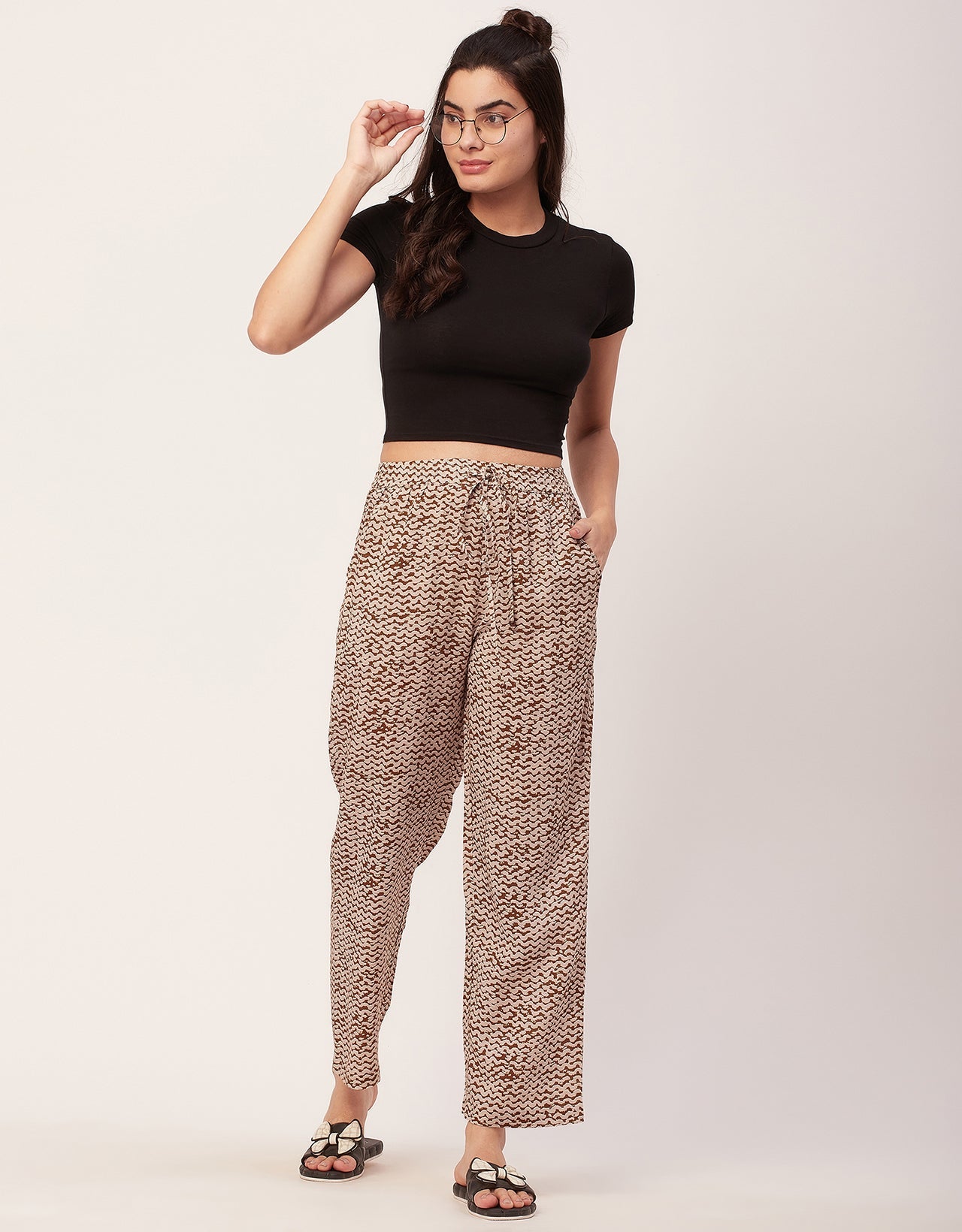 Elastic Waist Pajamas, Printed