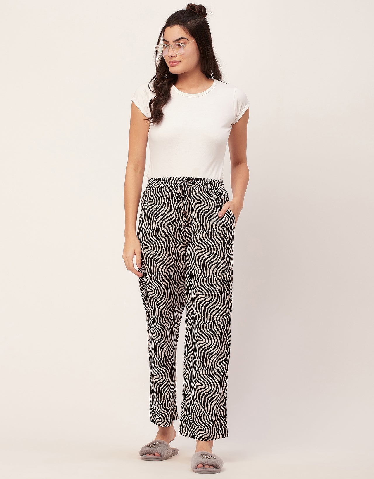 Elastic Waist Pajamas, Printed