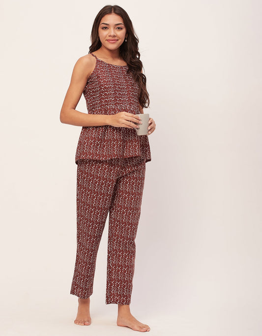 Sleeveless Nightsuit Set