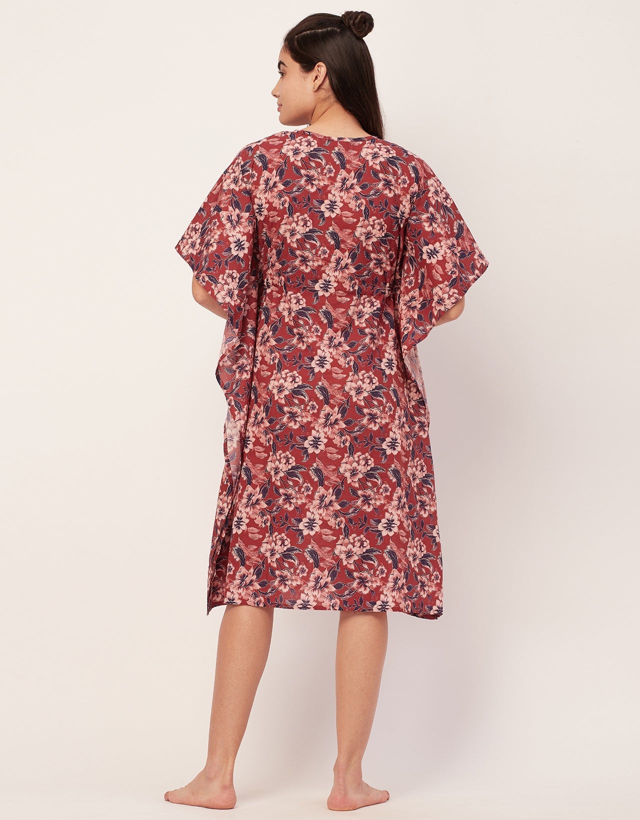 Printed Kaftan, V-Neck