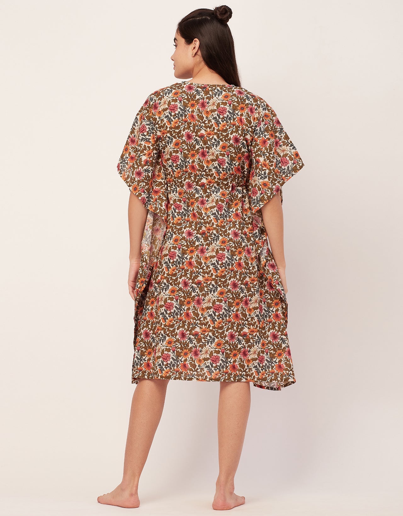 Printed Kaftan, V-Neck
