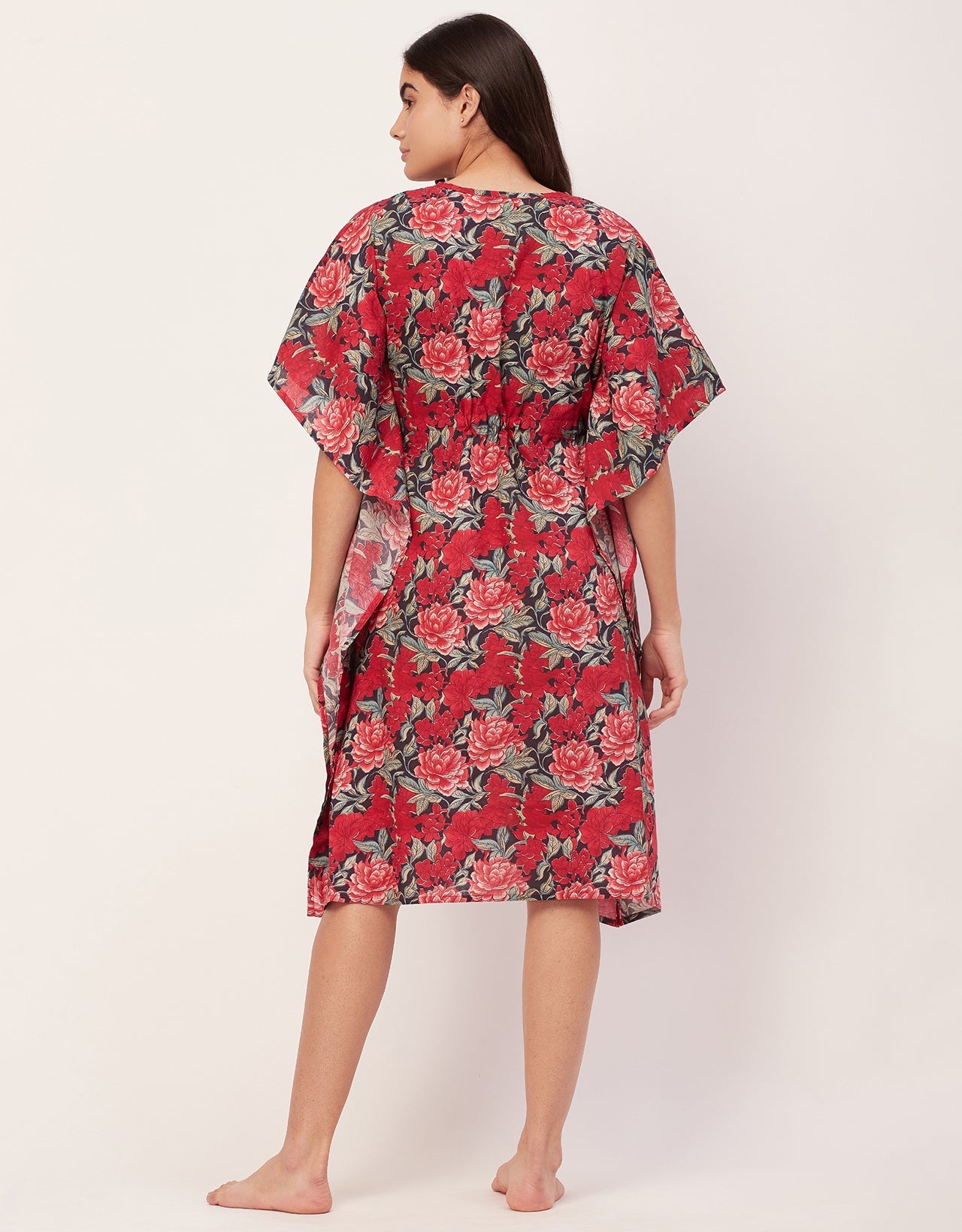 Printed Kaftan, V-Neck