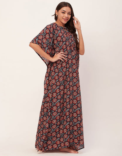 Printed Kaftan Maxi