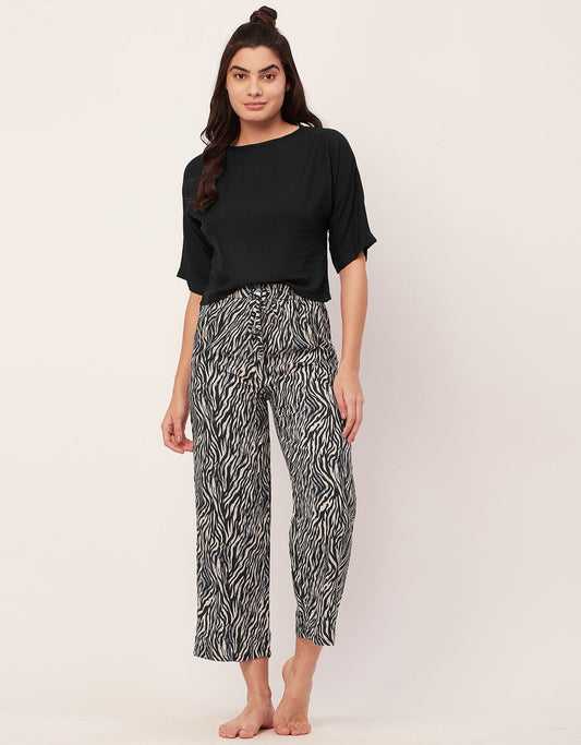2 Pc Night Suit, Capri Pants