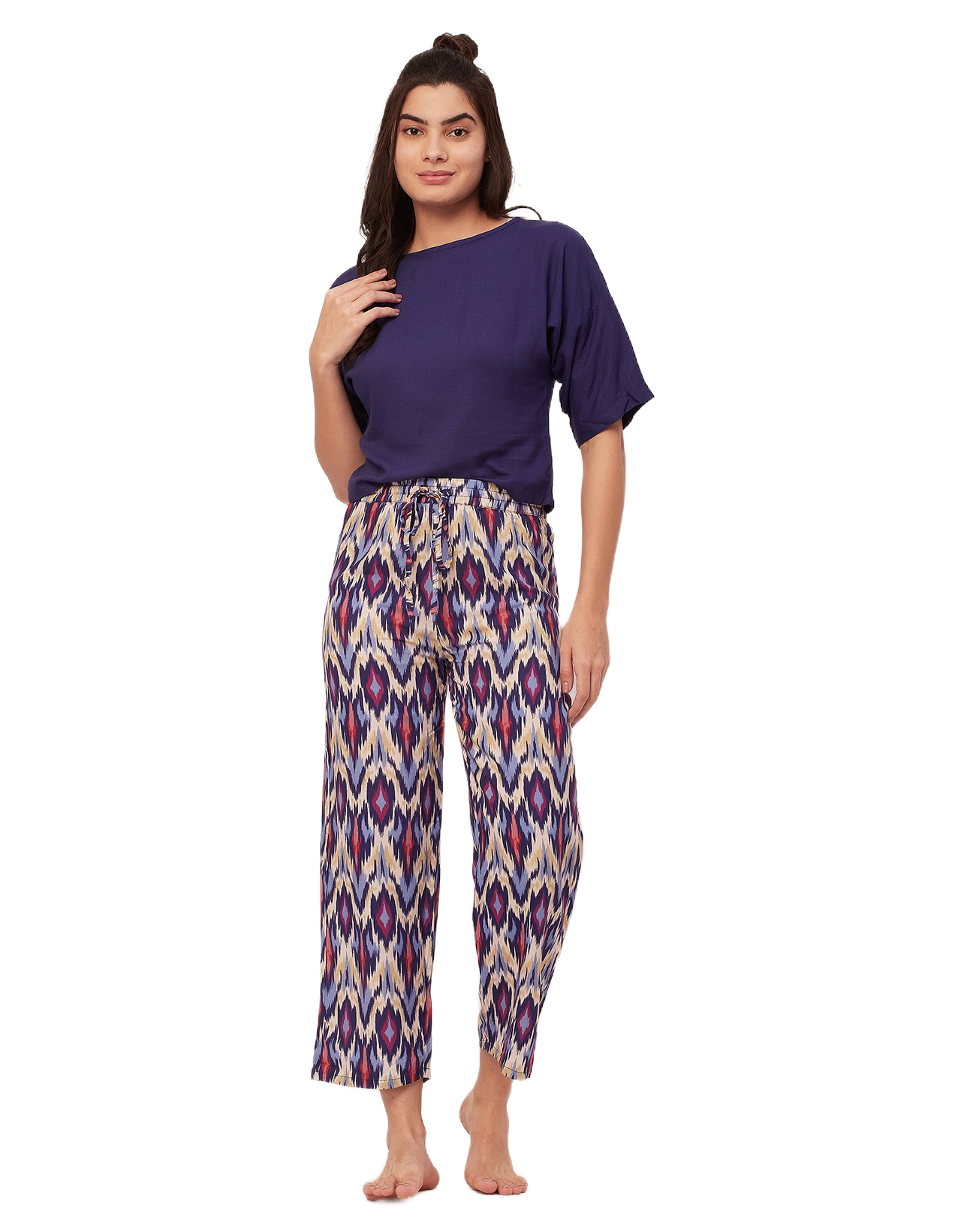 2 Pc Night Suit, Capri Pants