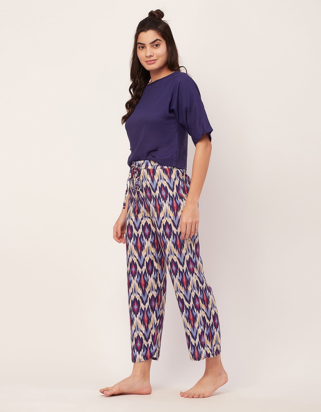 2 Pc Night Suit, Capri Pants