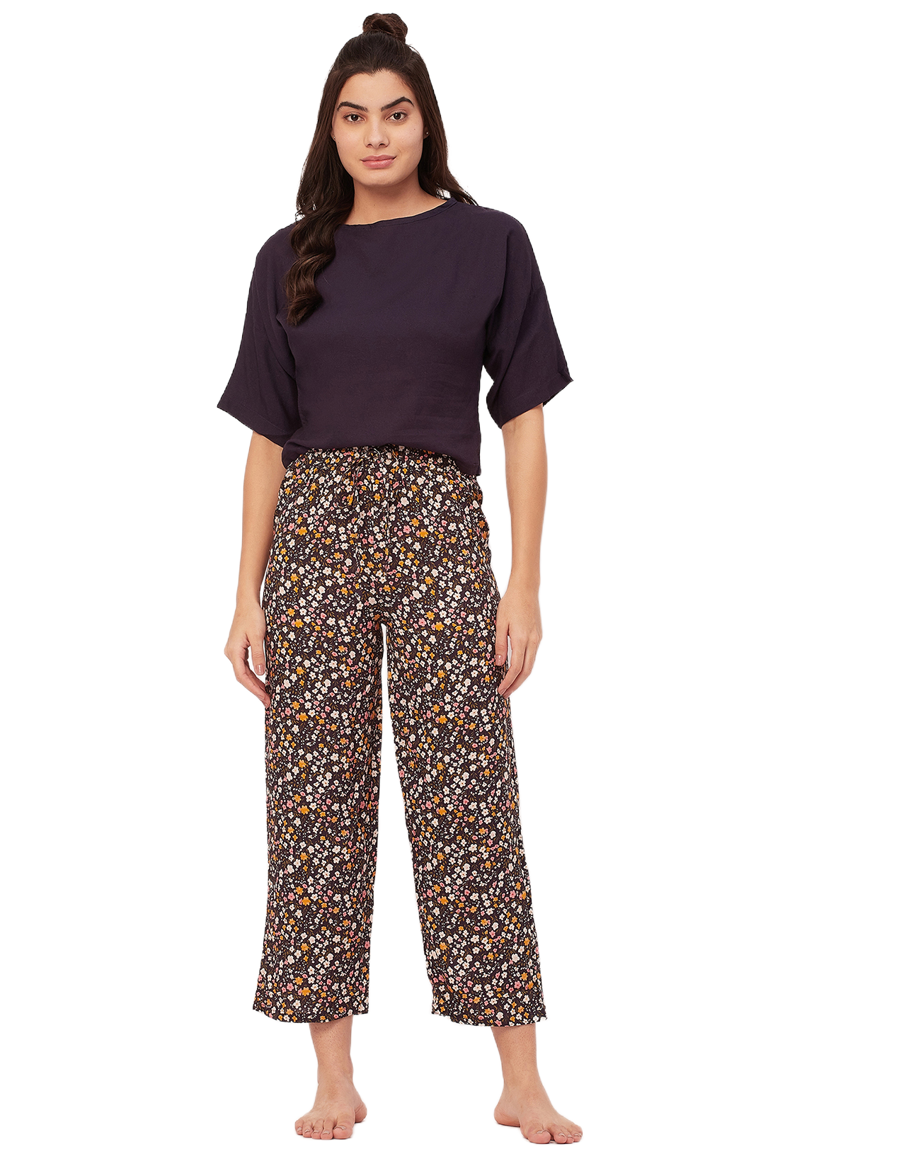 2 Pc Night Suit, Capri Pants