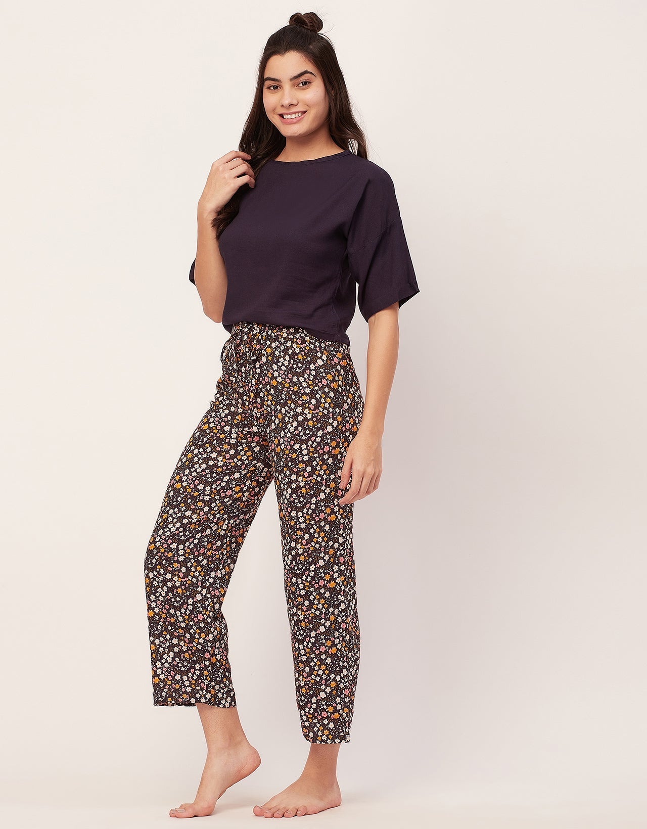 2 Pc Night Suit, Capri Pants