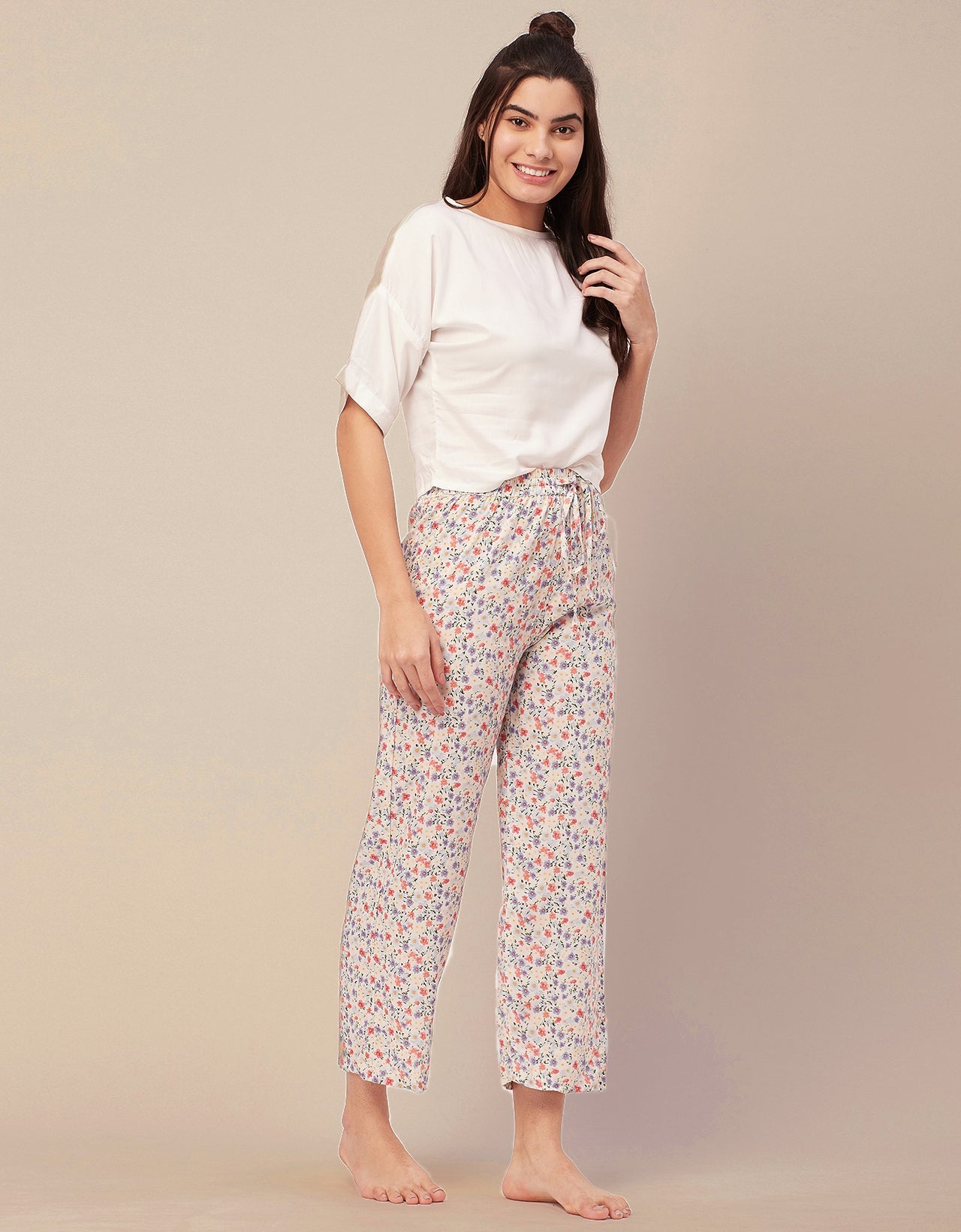 2 Pc Night Suit, Capri Pants