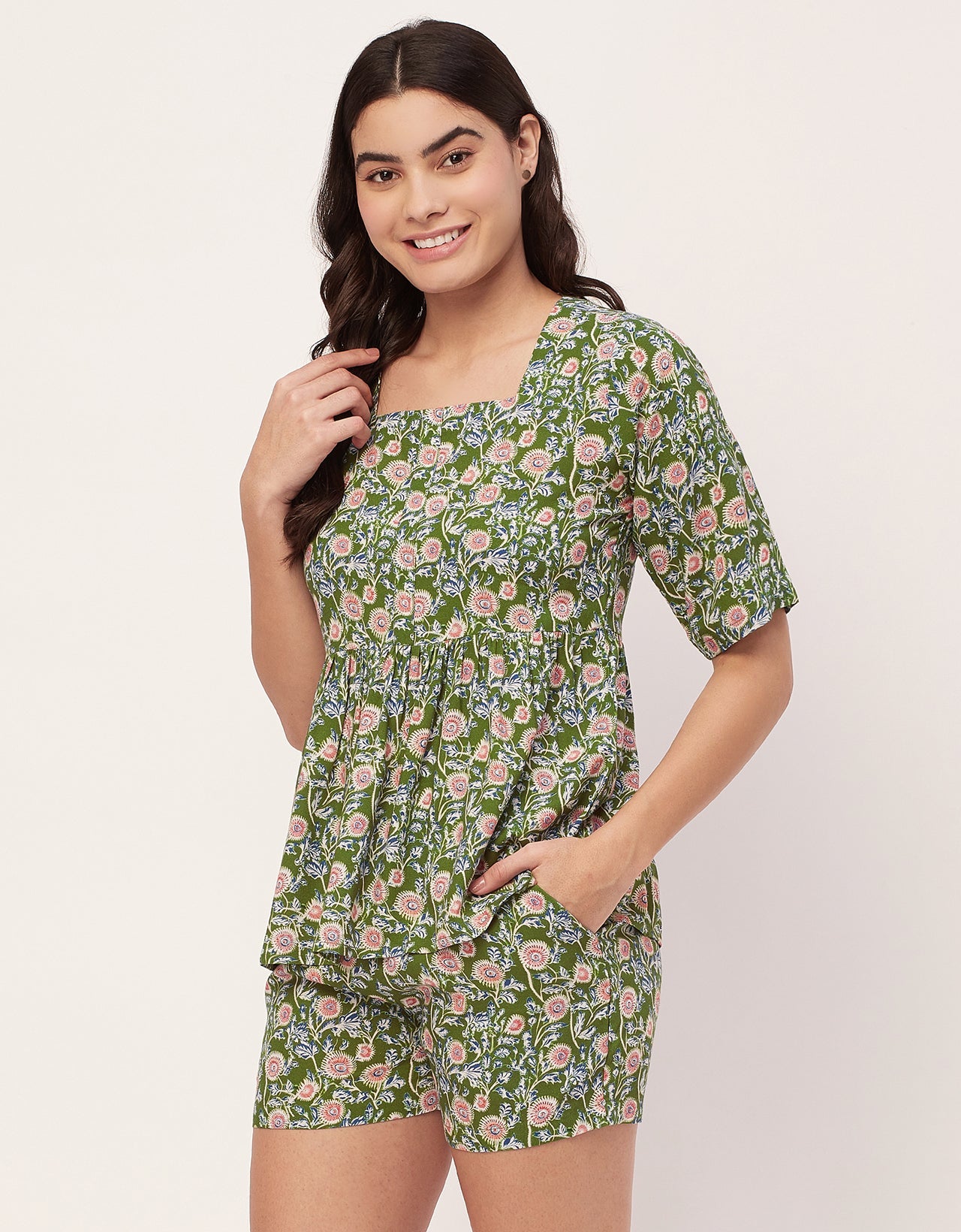 Top & Shorts Lounge Set