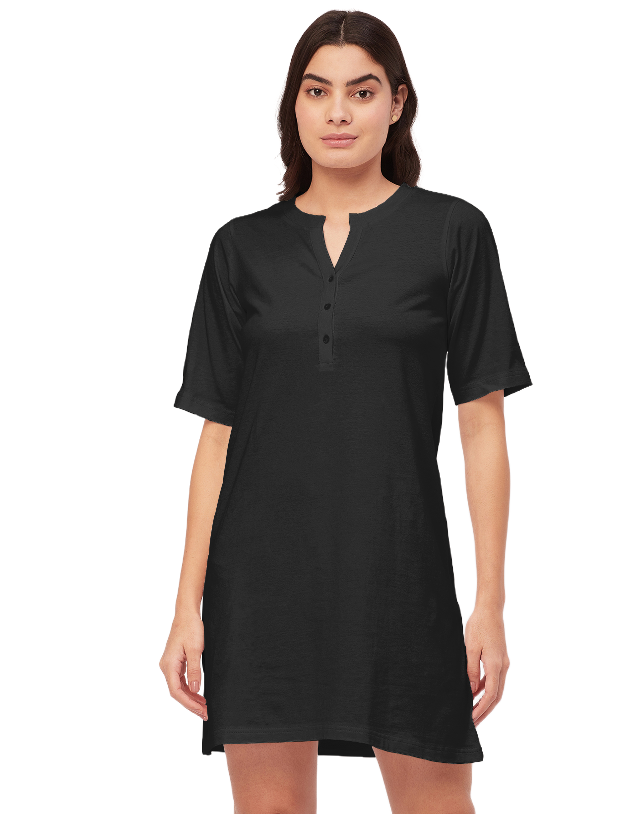 Solid Night Dress, Jersey