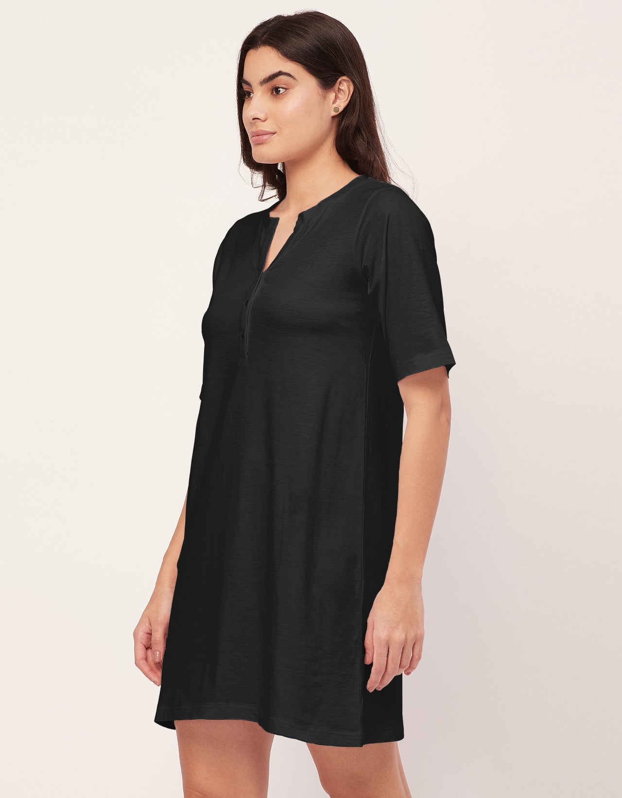 Solid Night Dress, Jersey