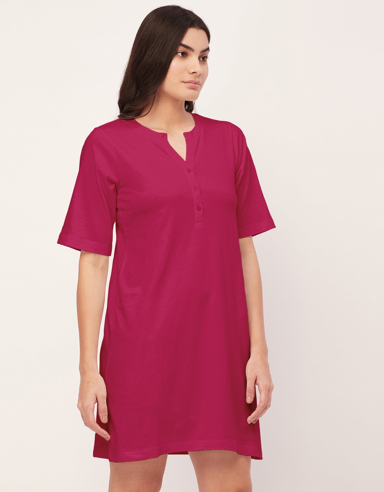 Solid Night Dress, Jersey