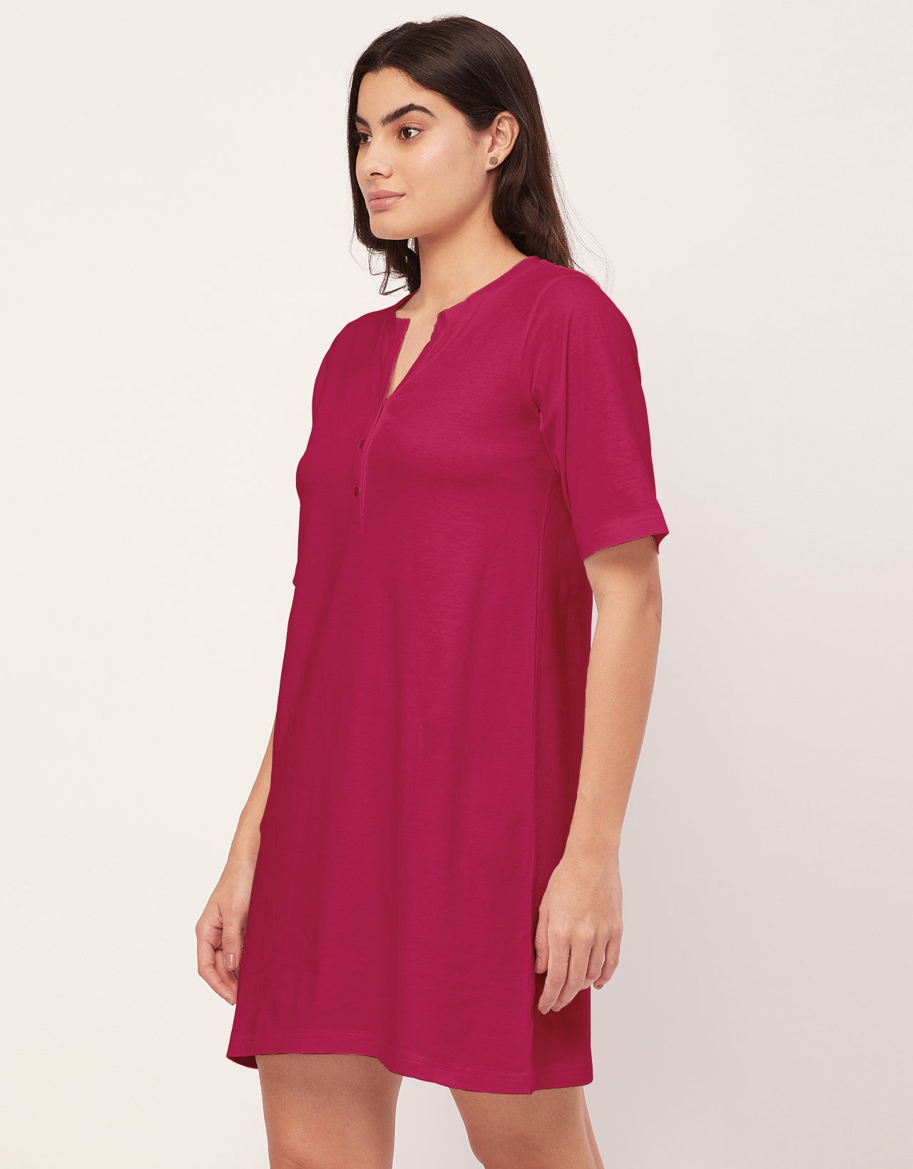 Solid Night Dress, Jersey