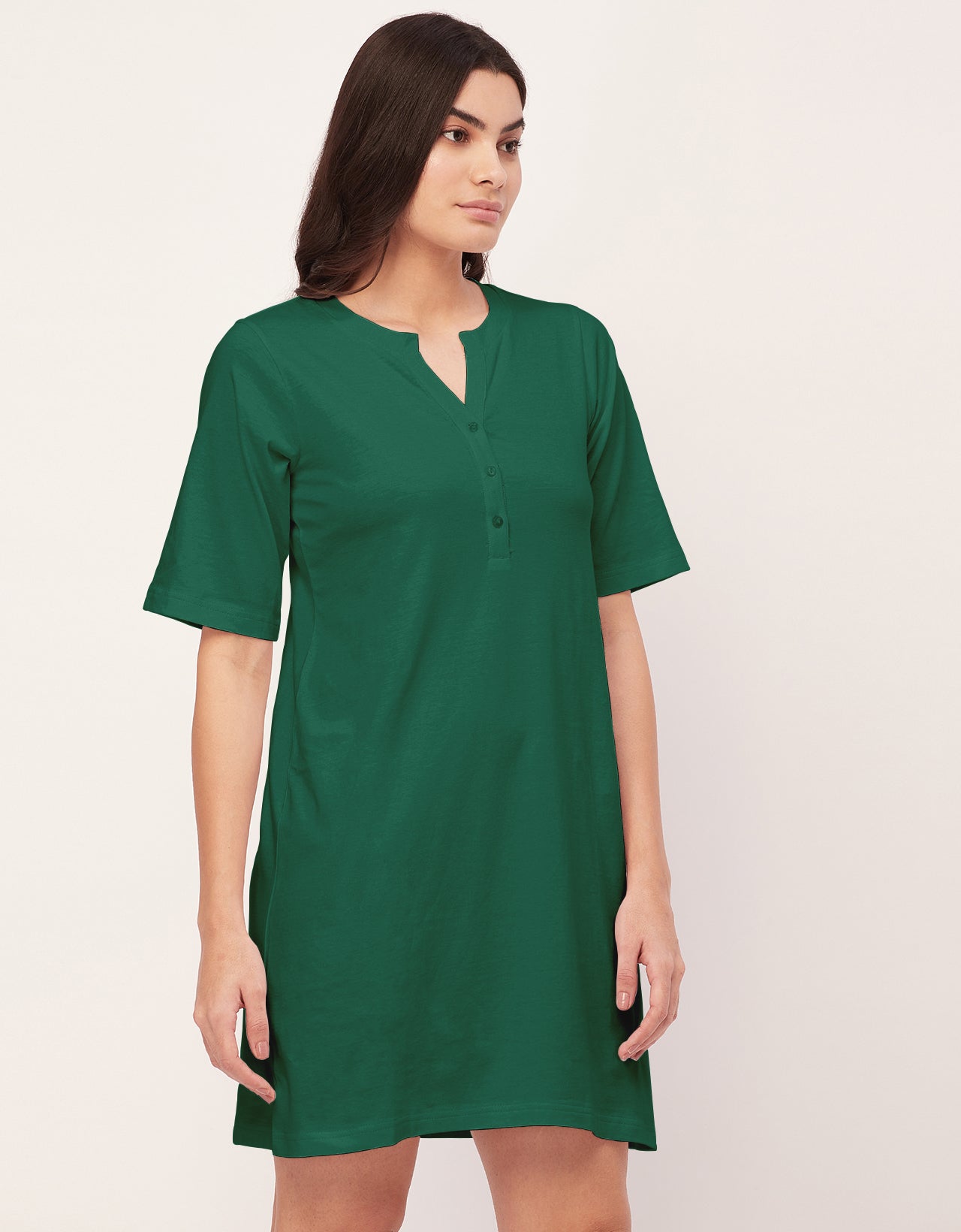 Solid Night Dress, Jersey
