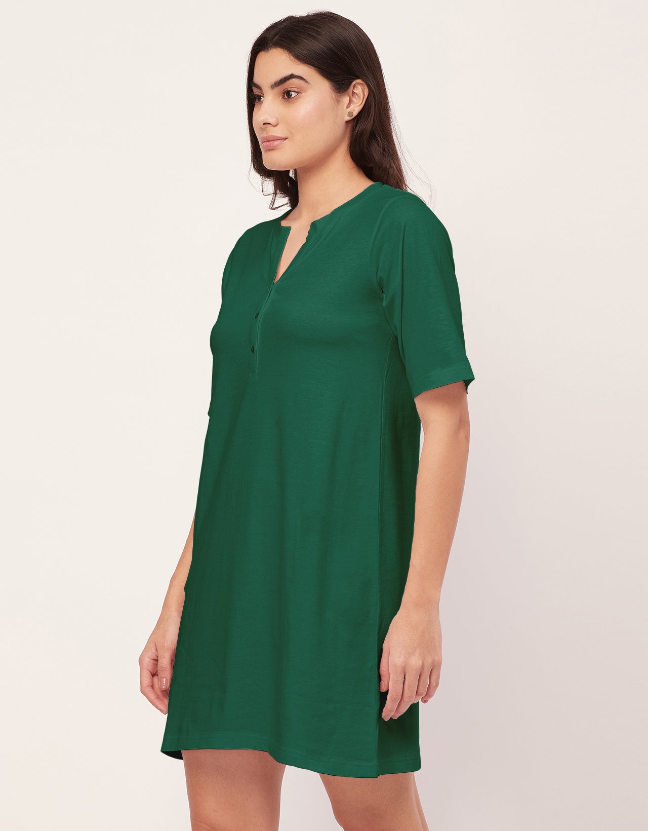 Solid Night Dress, Jersey