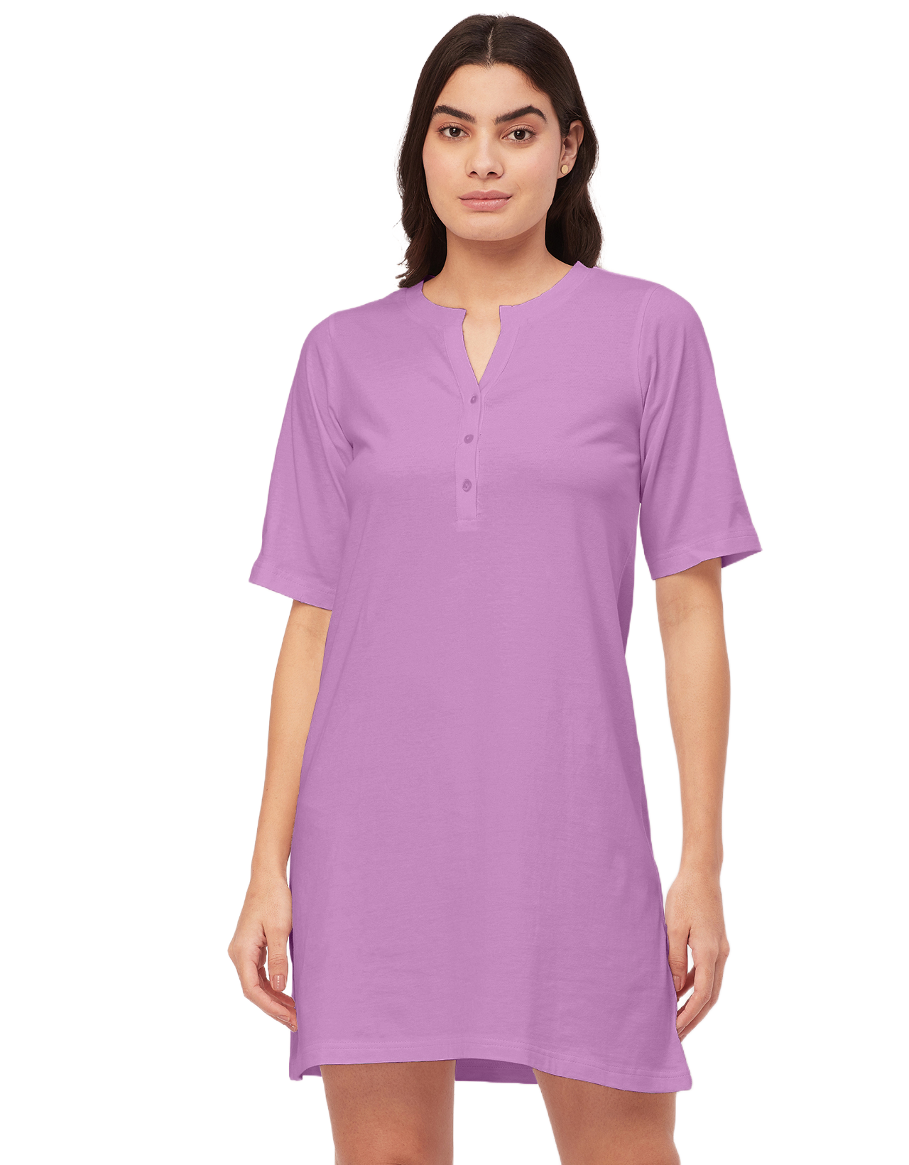 Solid Night Dress, Jersey