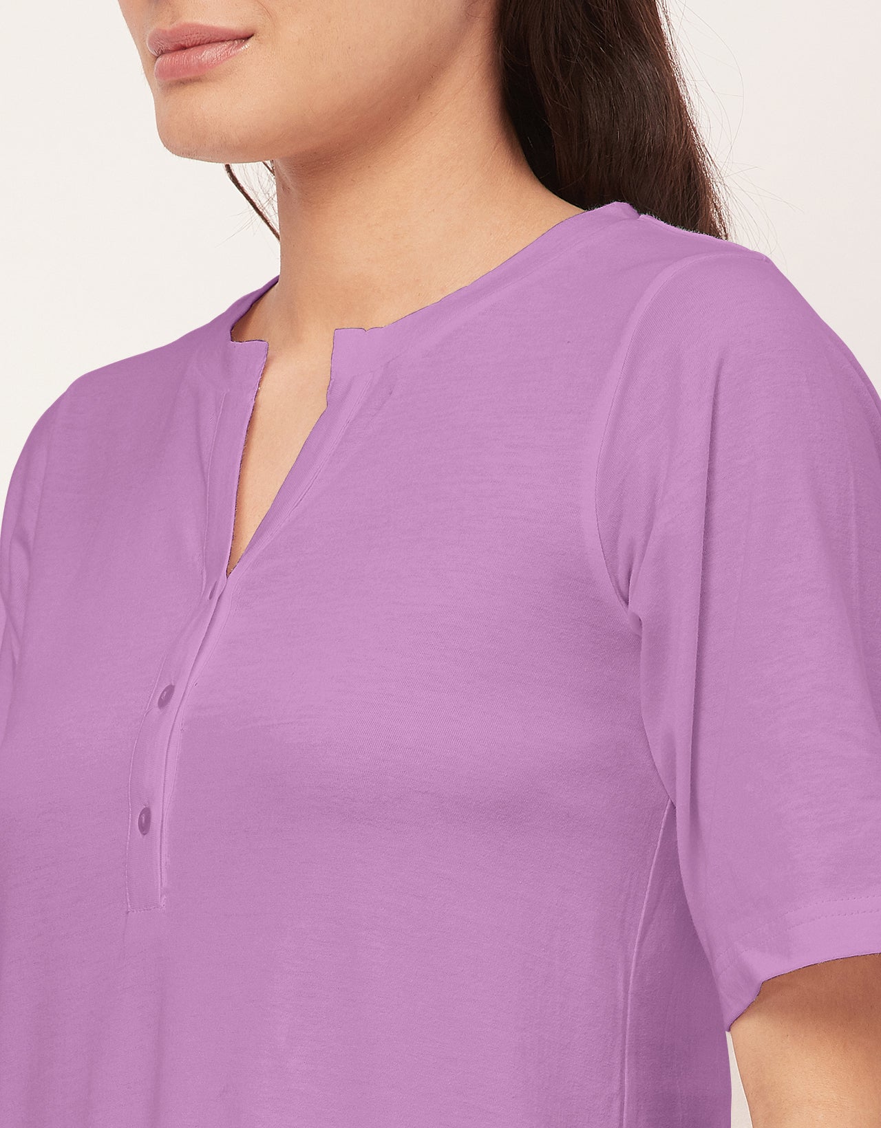 Solid Night Dress, Jersey