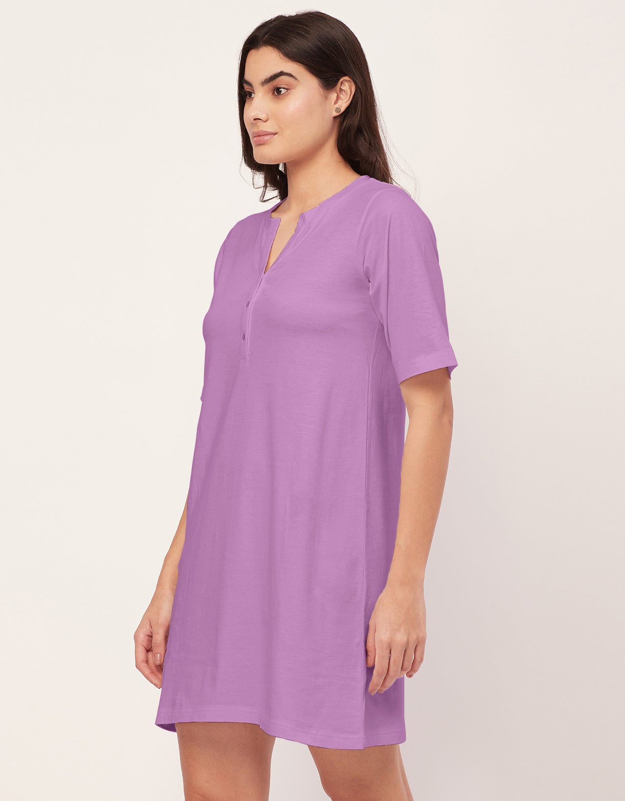 Solid Night Dress, Jersey