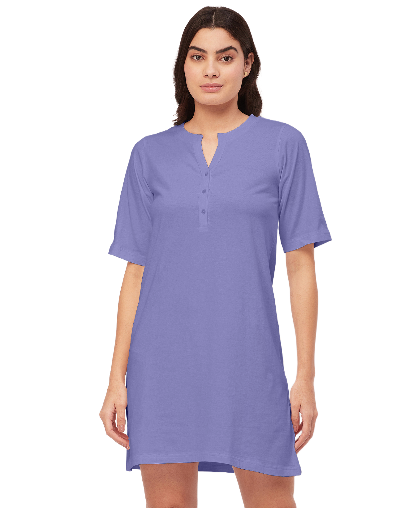 Solid Night Dress, Jersey