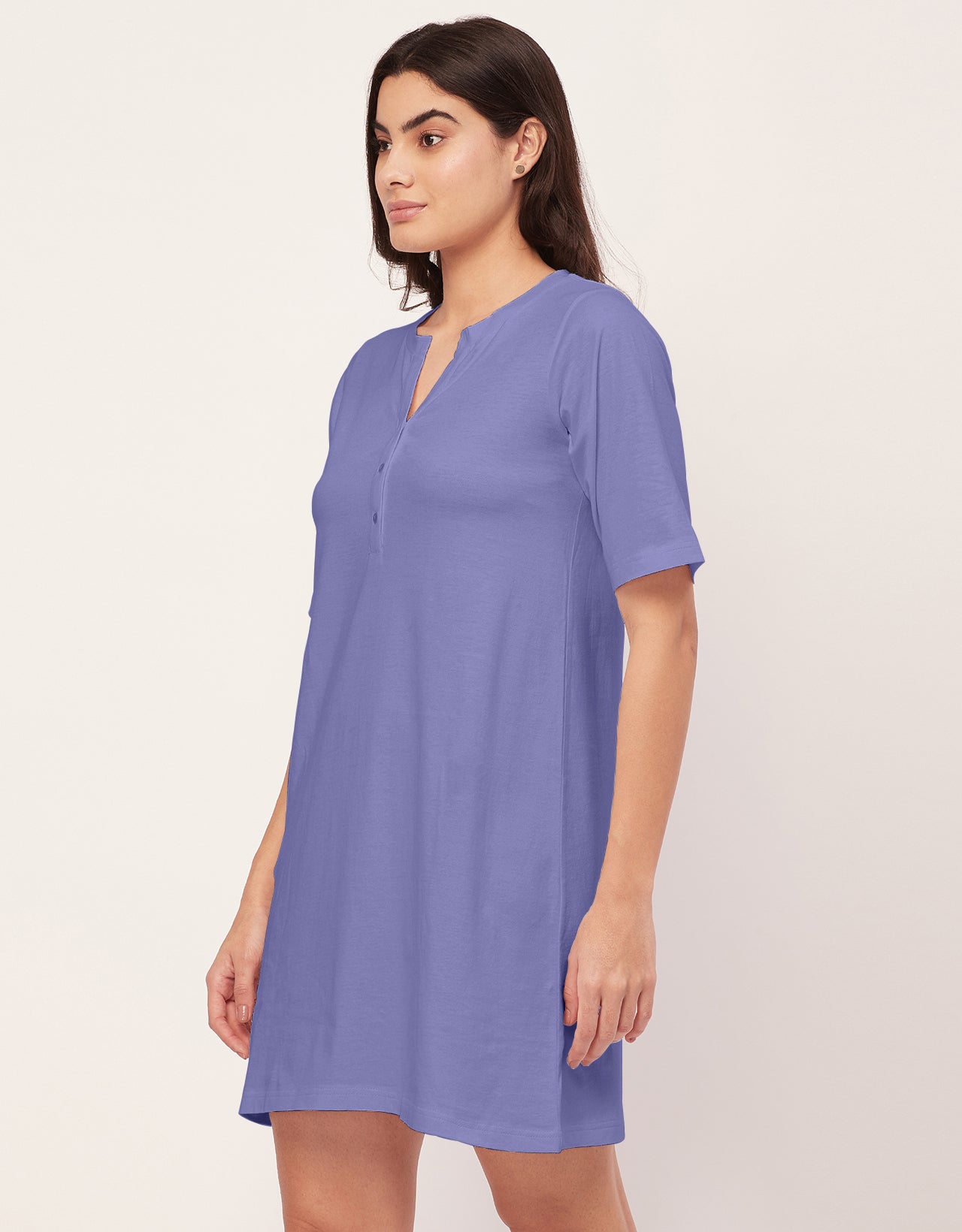 Solid Night Dress, Jersey