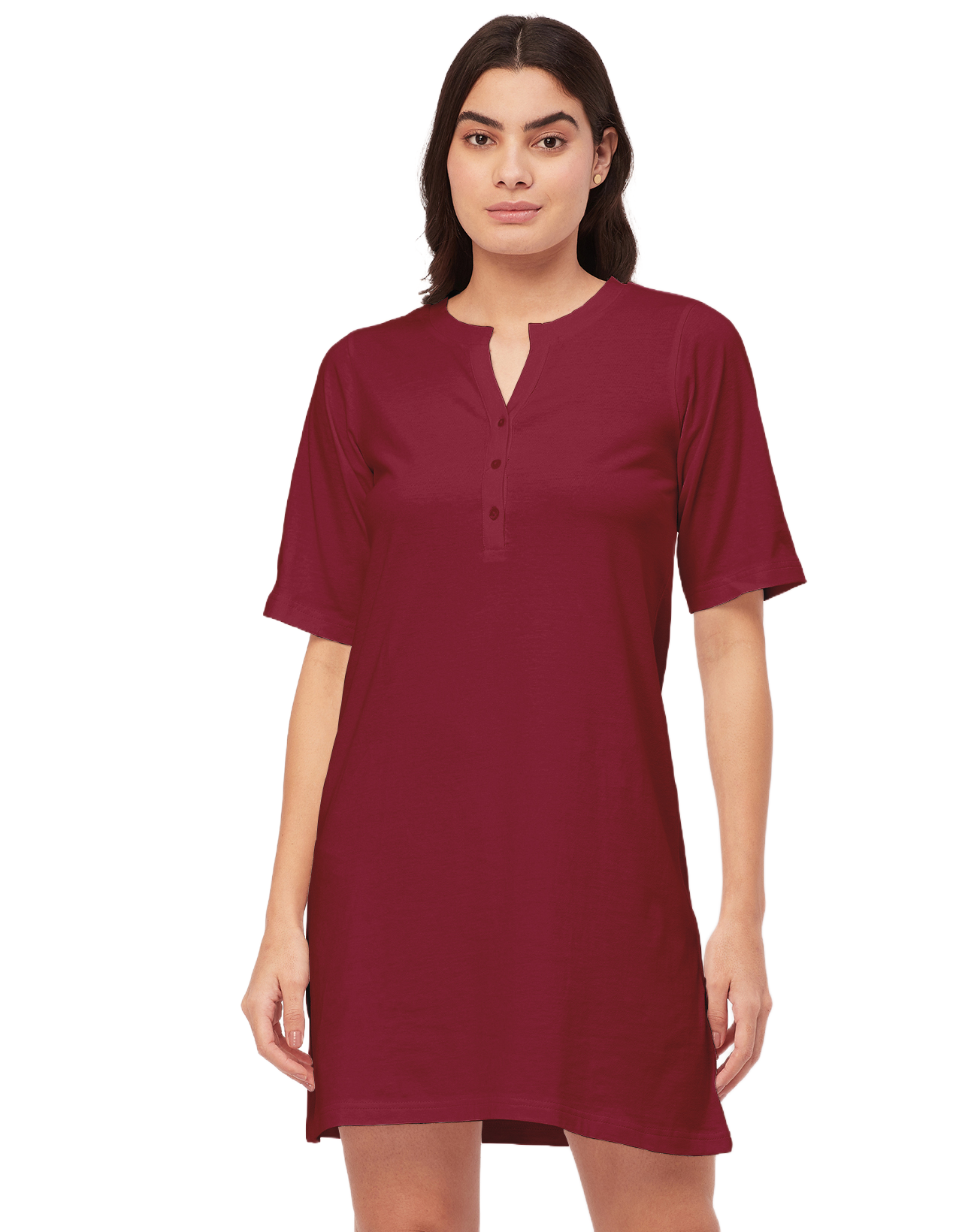 Solid Night Dress, Jersey