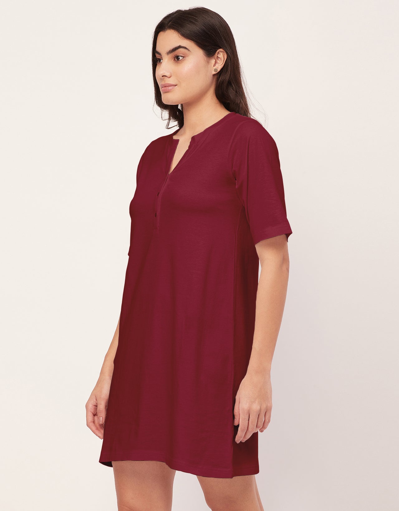 Solid Night Dress, Jersey