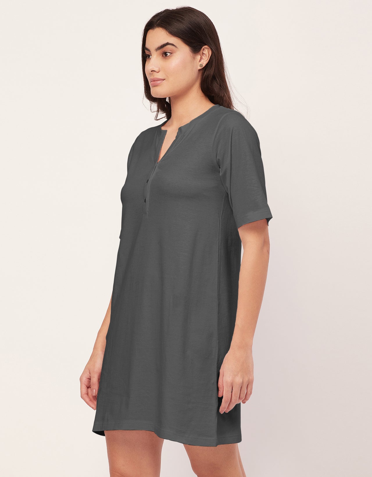 Solid Night Dress, Jersey