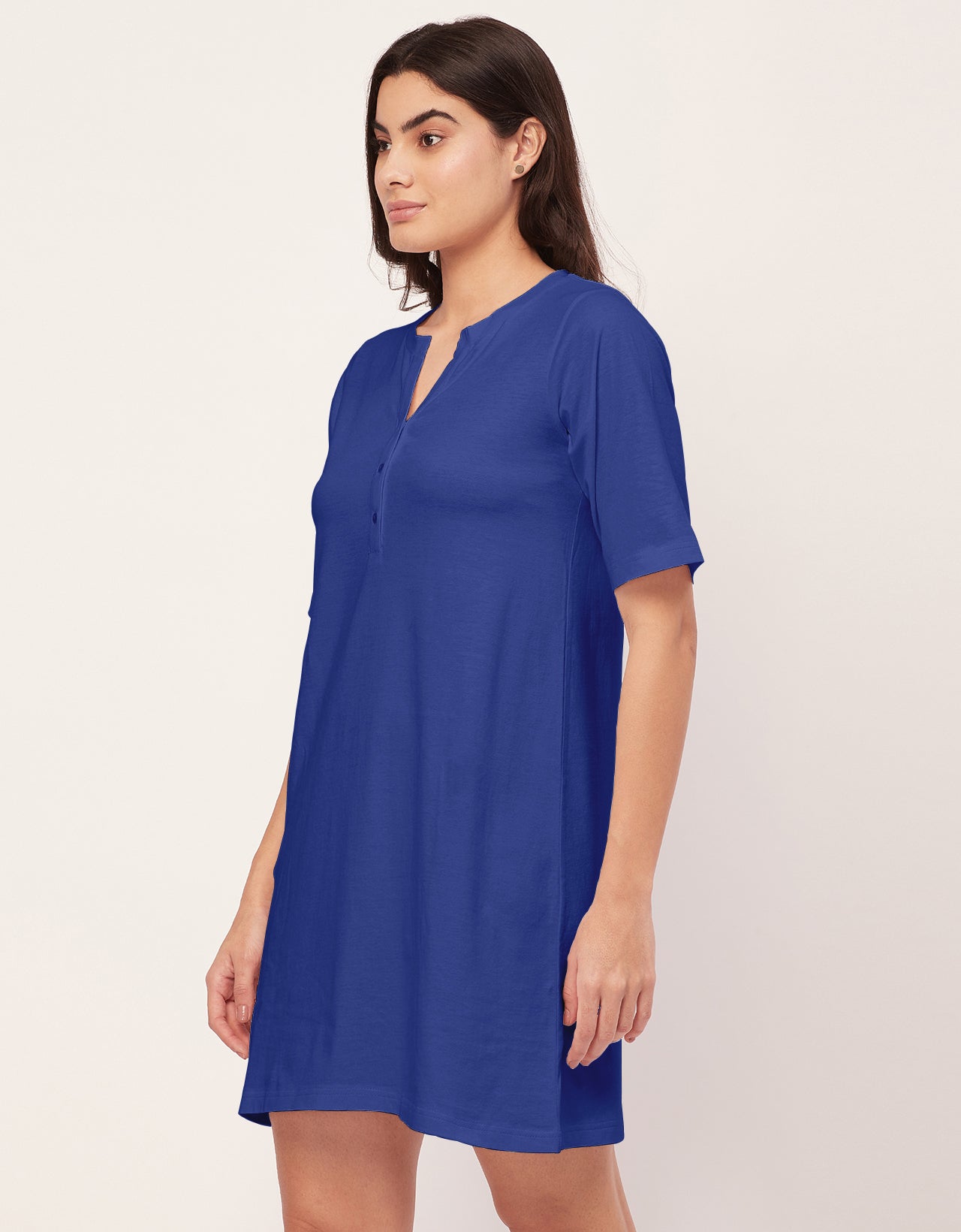 Solid Night Dress, Jersey