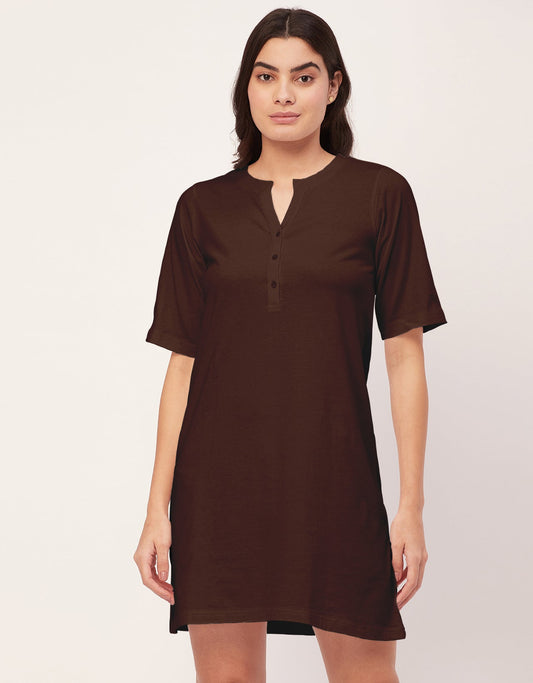 Solid Night Dress, Jersey