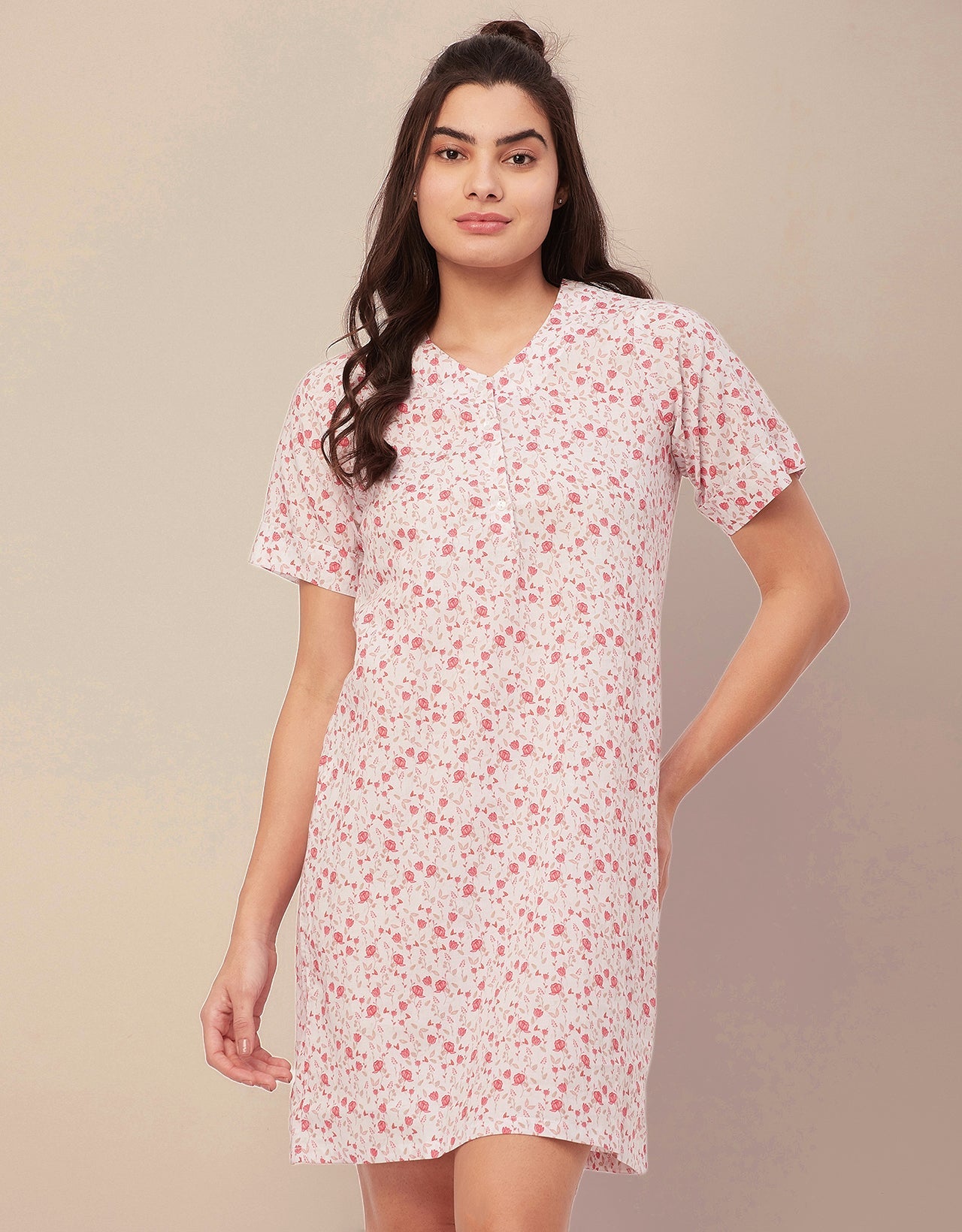 Printed Cotton Night Dress