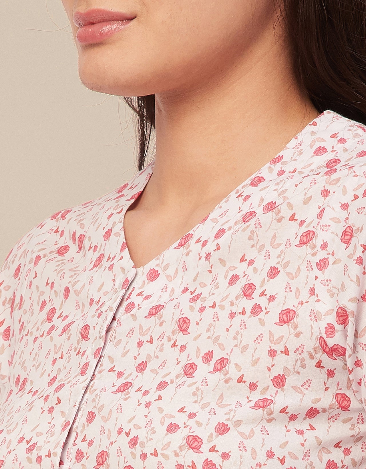 Printed Cotton Night Dress