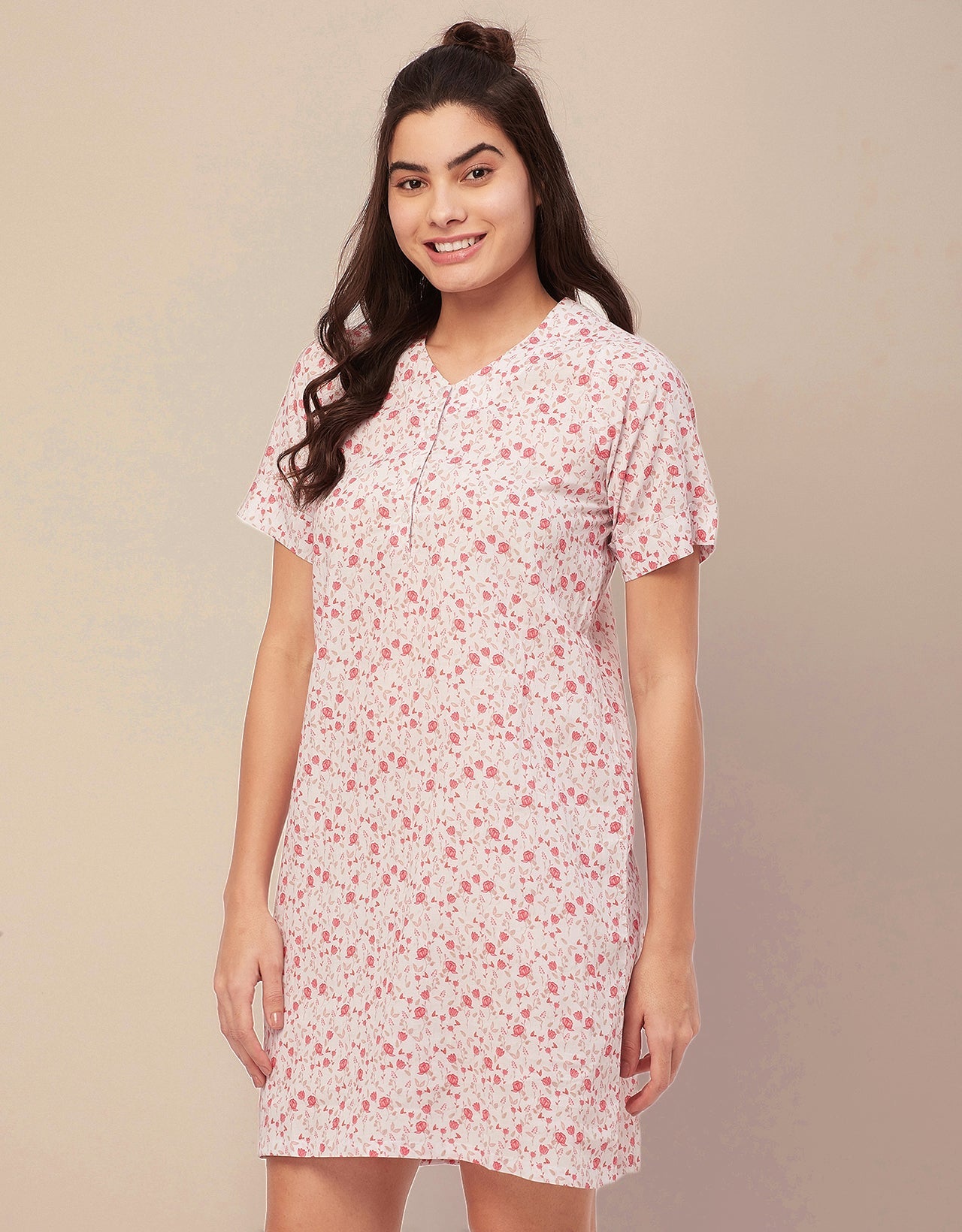 Printed Cotton Night Dress